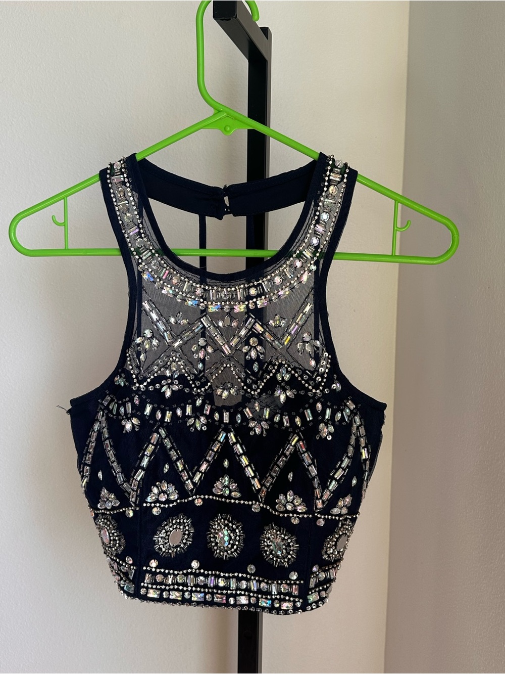 B.Darlin 11/12 crop top with rhinestones